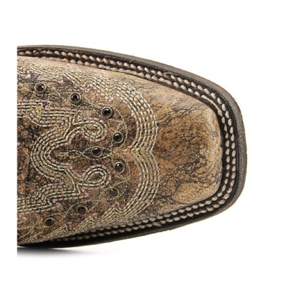 New Corral Metallic Brown Crystal Cowgirl Boots - Picture 3 of 5